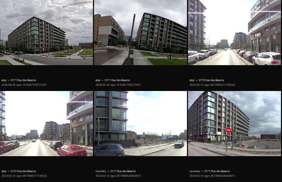J122. The east end of Rue des Bassins. Photos: Mapillary, CC BY-SA 4.0.